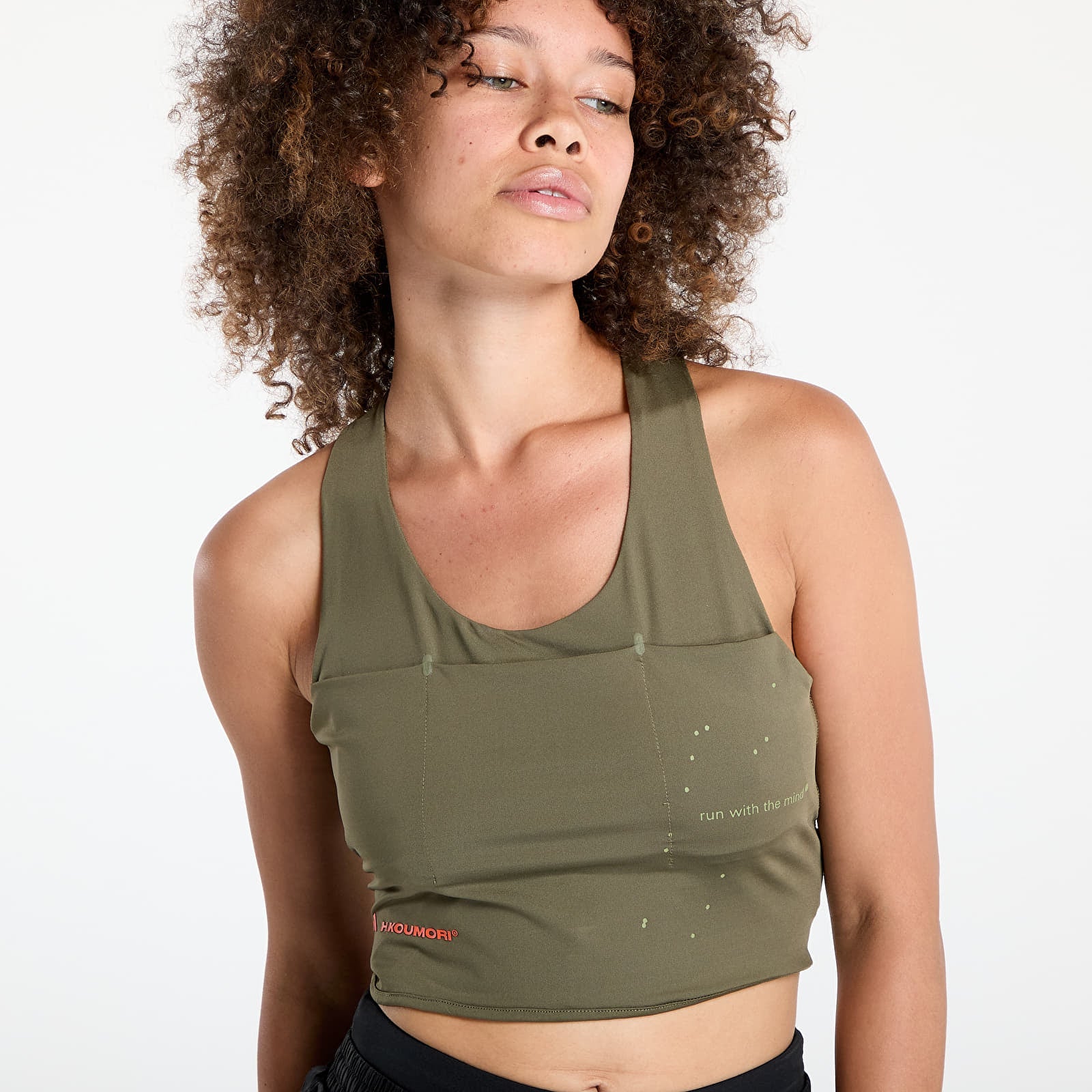 Adidas Adi365 H.Koumori Running Crop Top - Olive - Image 2