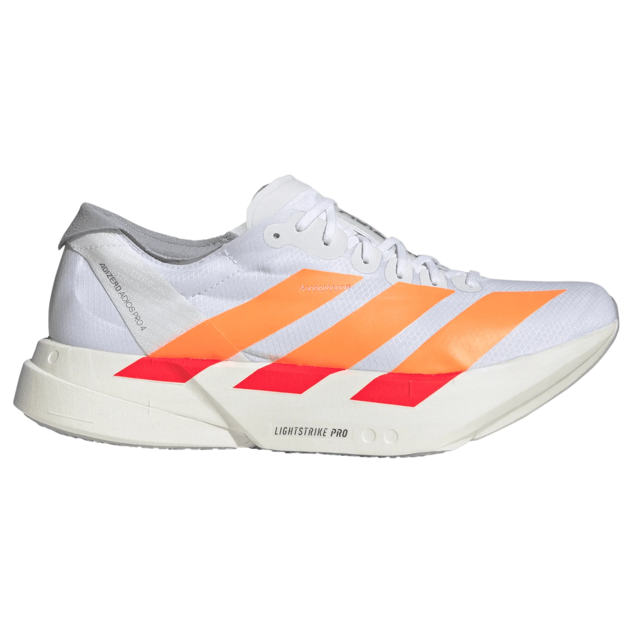 Adidas Men's Adizero Adios Pro 4 - White/Lucid Orange/Lucid Red