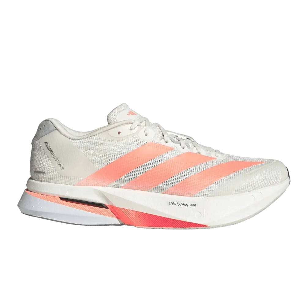 Adidas Women's Adizero Boston 13 - Off White / Beam Orange / Acid Orange