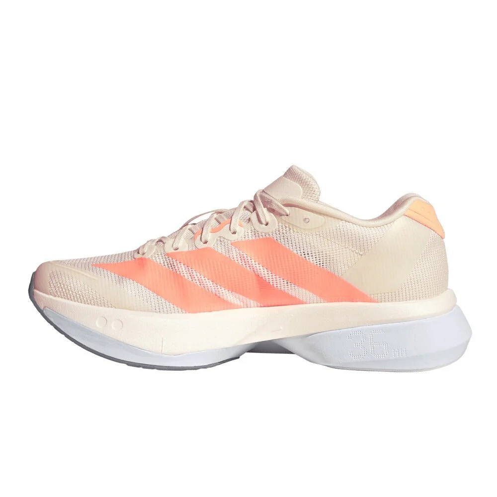 Adidas Women's Adizero Boston 13 - Off White / Beam Orange / Acid Orange - Image 3