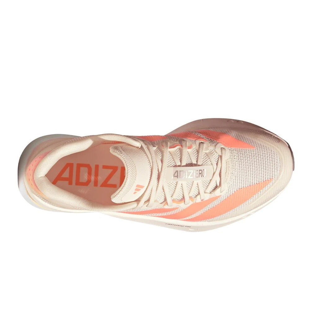 Adidas Women's Adizero Boston 13 - Off White / Beam Orange / Acid Orange - Image 4