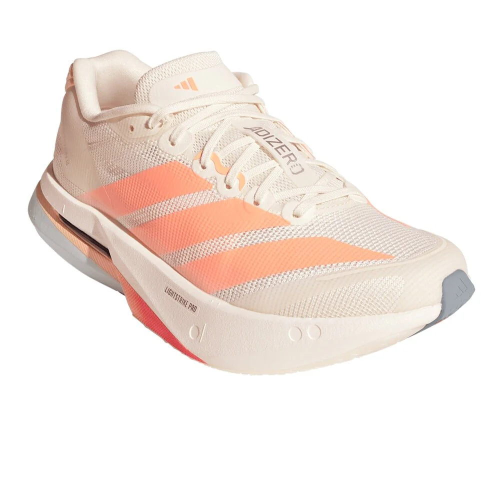 Adidas Women's Adizero Boston 13 - Off White / Beam Orange / Acid Orange - Image 5