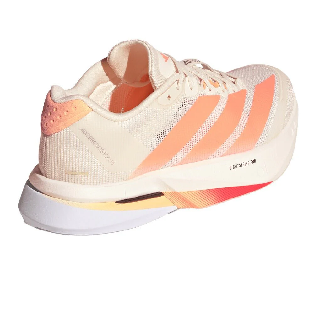 Adidas Women's Adizero Boston 13 - Off White / Beam Orange / Acid Orange - Image 6