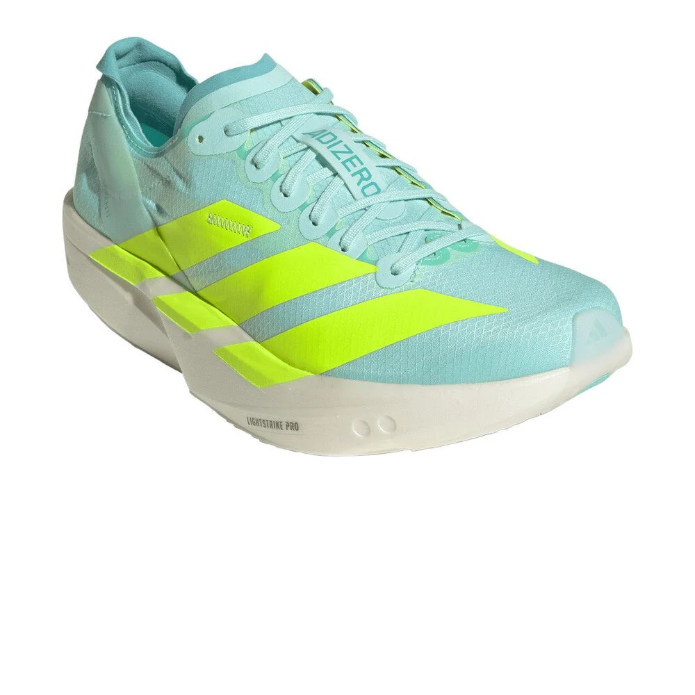 Adidas Women's Adizero Takumi Sen 11 - Semi Flash Aqua / Lucid Lemon / Flash Aqua - Image 5