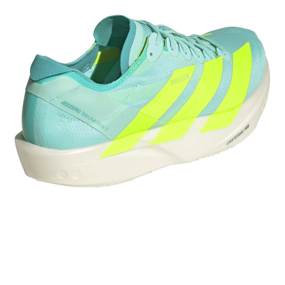Adidas Women's Adizero Takumi Sen 11 - Semi Flash Aqua / Lucid Lemon / Flash Aqua - Image 6