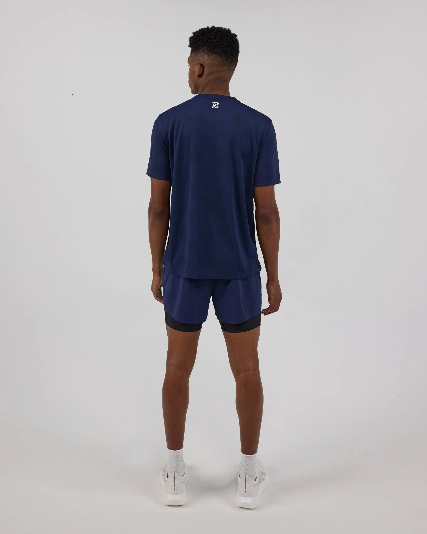 Bandit Cheque Jacquard Short Sleeve Tee - NY Navy - Image 2