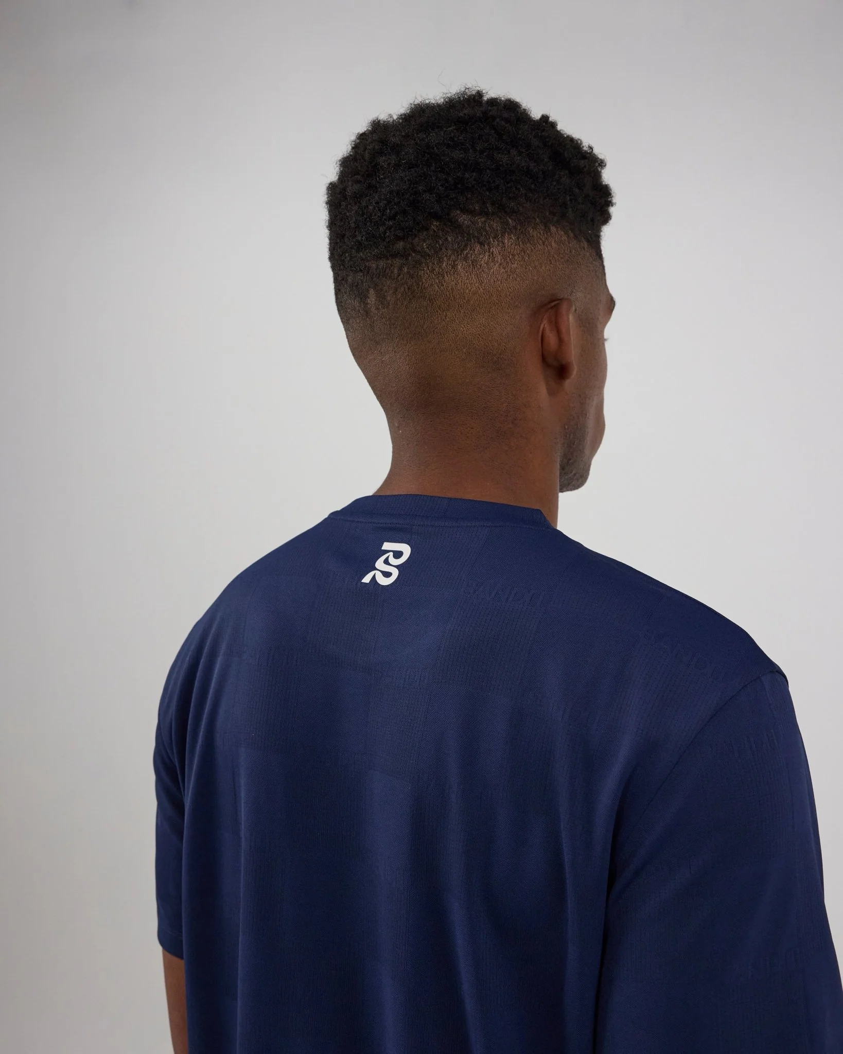 Bandit Cheque Jacquard Short Sleeve Tee - NY Navy - Image 5