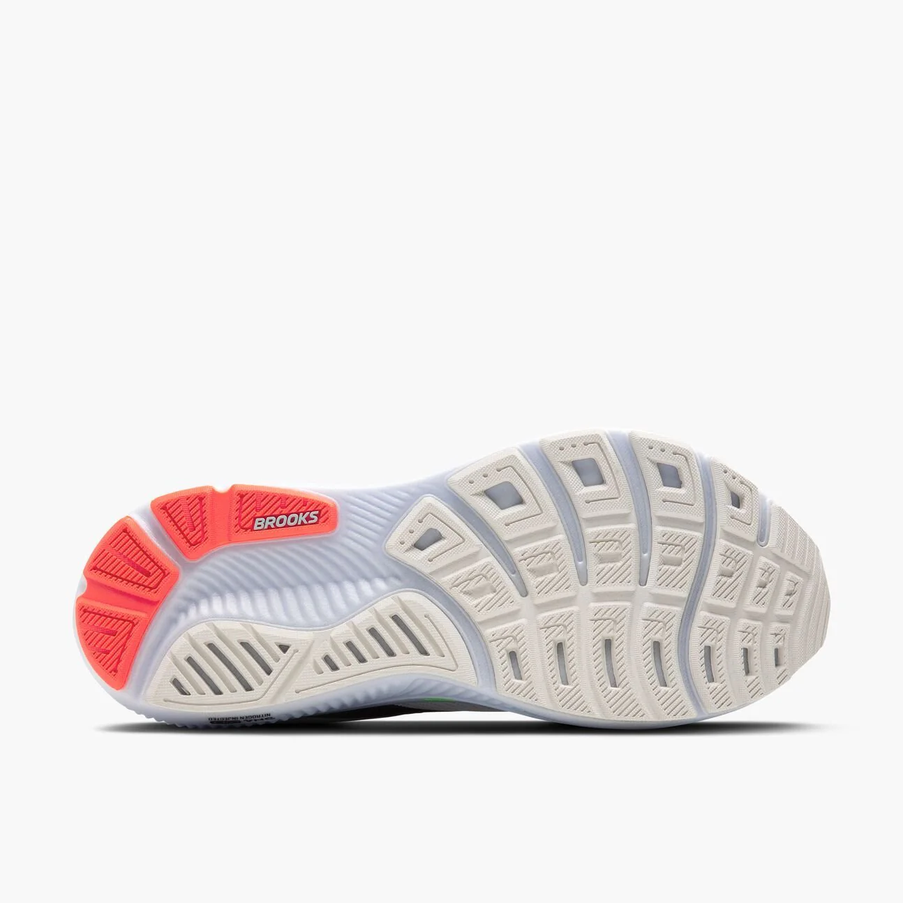 Brooks Men's Ghost 17 – White/Pink Clay/Gecko - Image 2