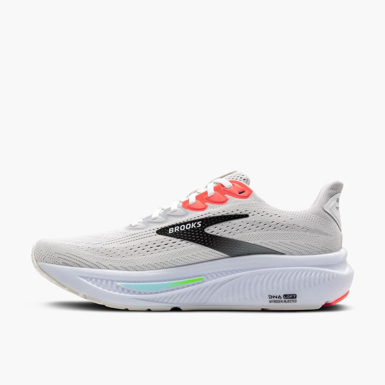 Brooks Men's Ghost 17 – White/Pink Clay/Gecko - Image 4