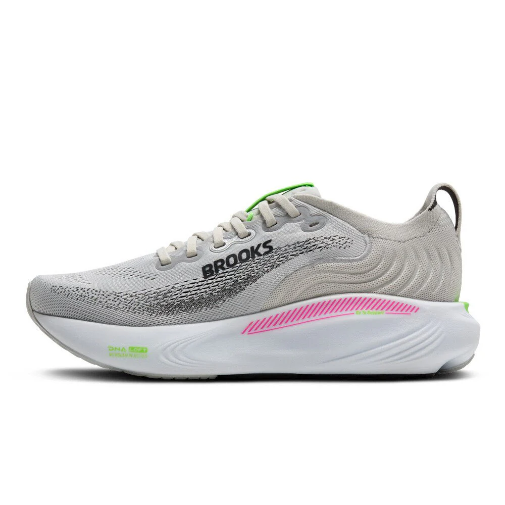 Brooks Women's Adrenaline GTS 25 - Oyster / Pink / Green - Image 2