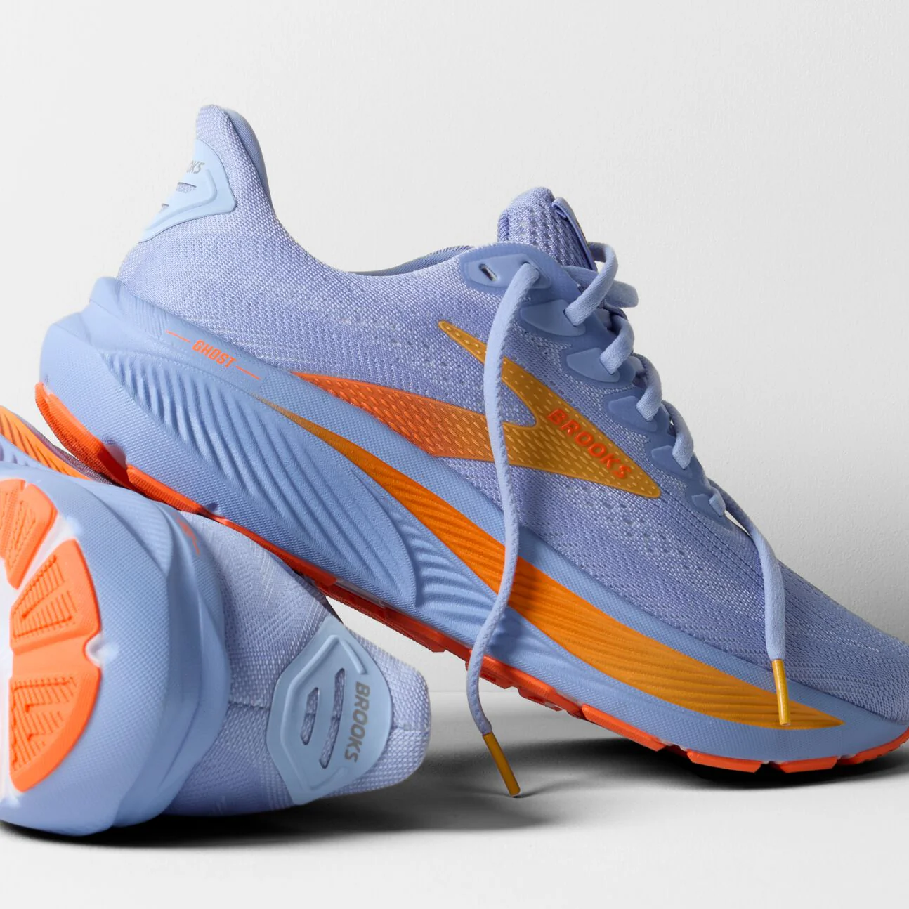 Brooks Women's Ghost 17 – Blue Heron/White/Orange - Image 7
