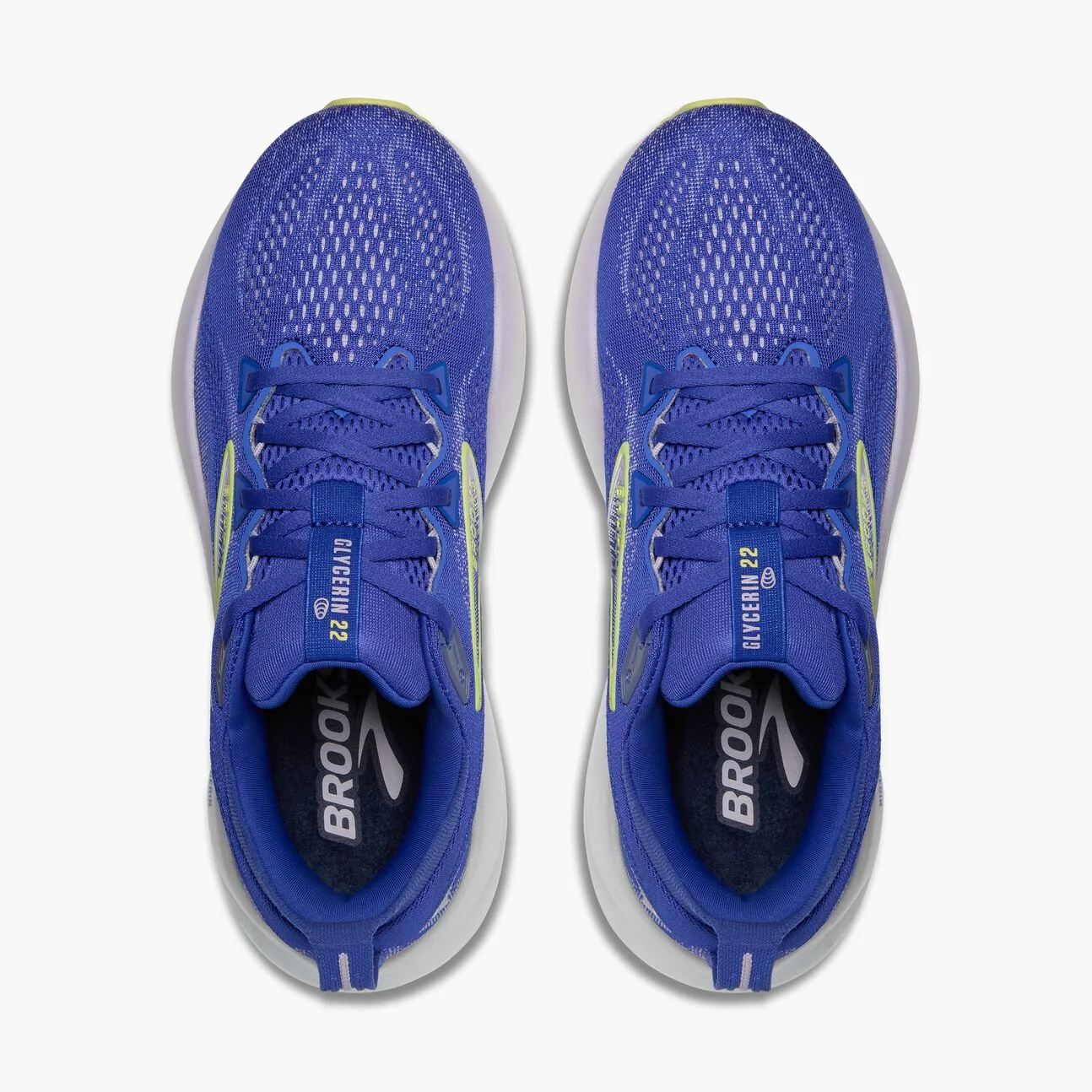 Brooks Women's Glycerin 22 - Amparo Blue / Hyper Iris / Yellow - Image 5