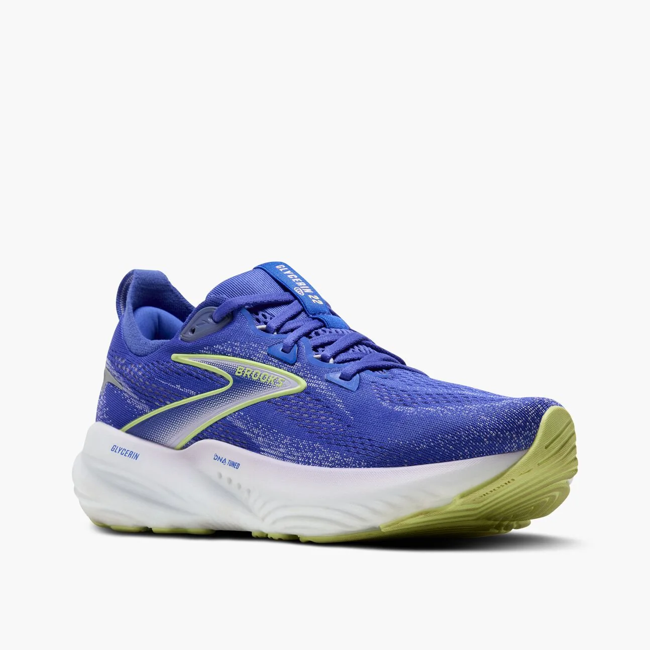 Brooks Women's Glycerin 22 - Amparo Blue / Hyper Iris / Yellow - Image 6