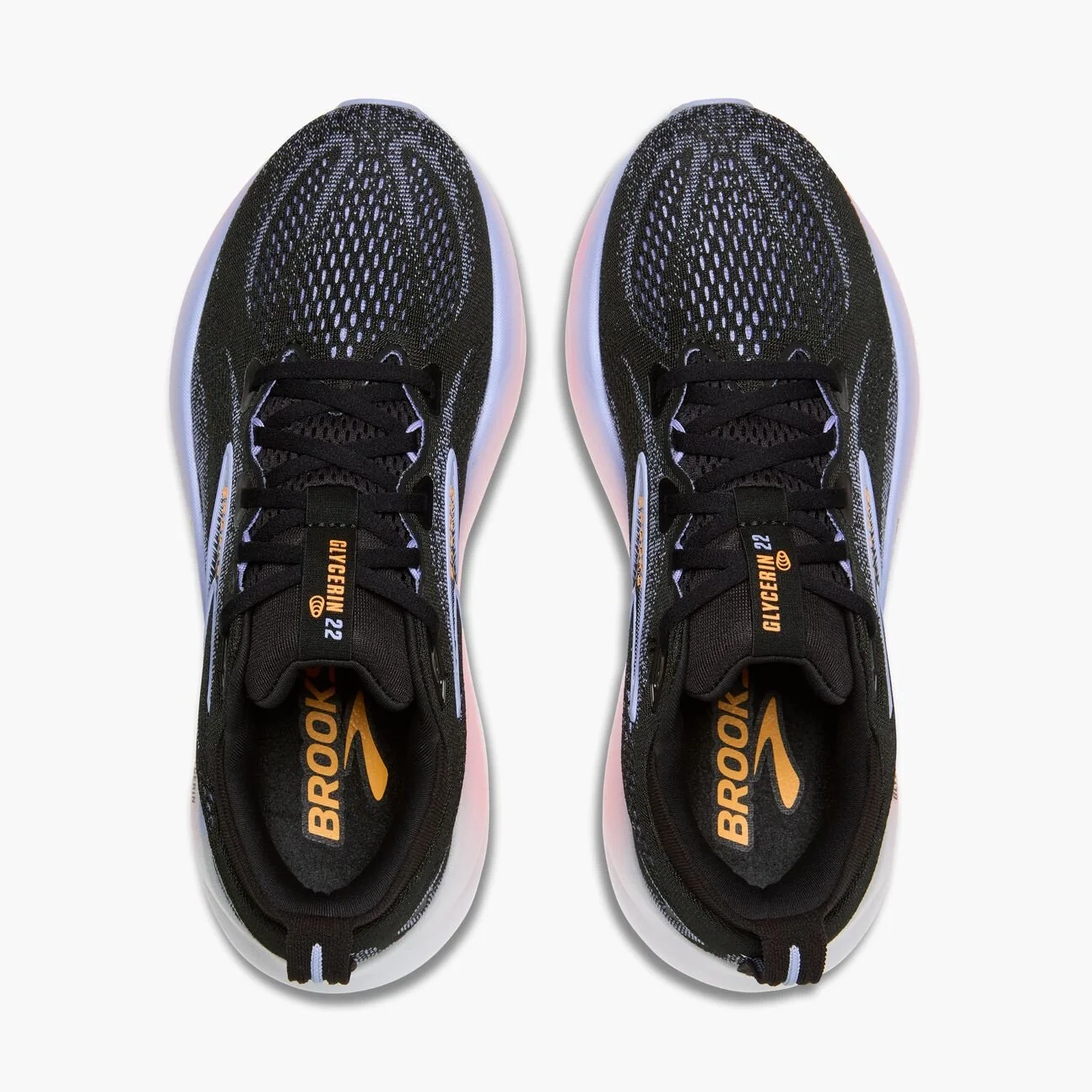 Brooks Women's Glycerin 22 - Black / Blue Heron / Orange - Image 5