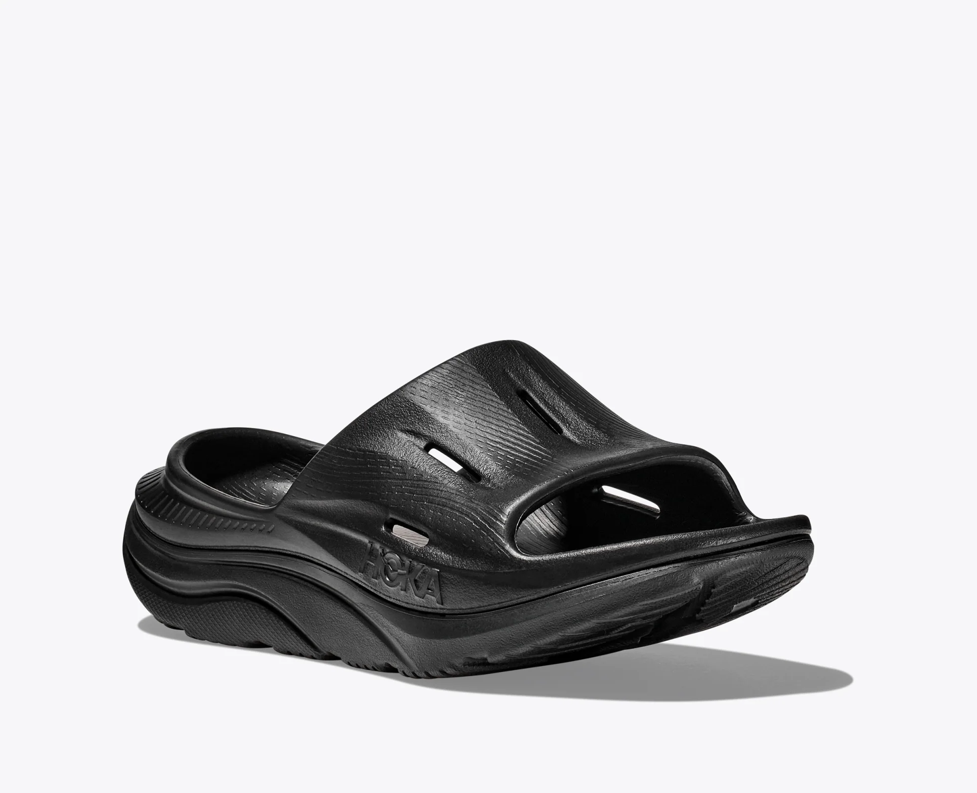 Hoka ORA Recovery Slide 3 - Black / Black - Image 2