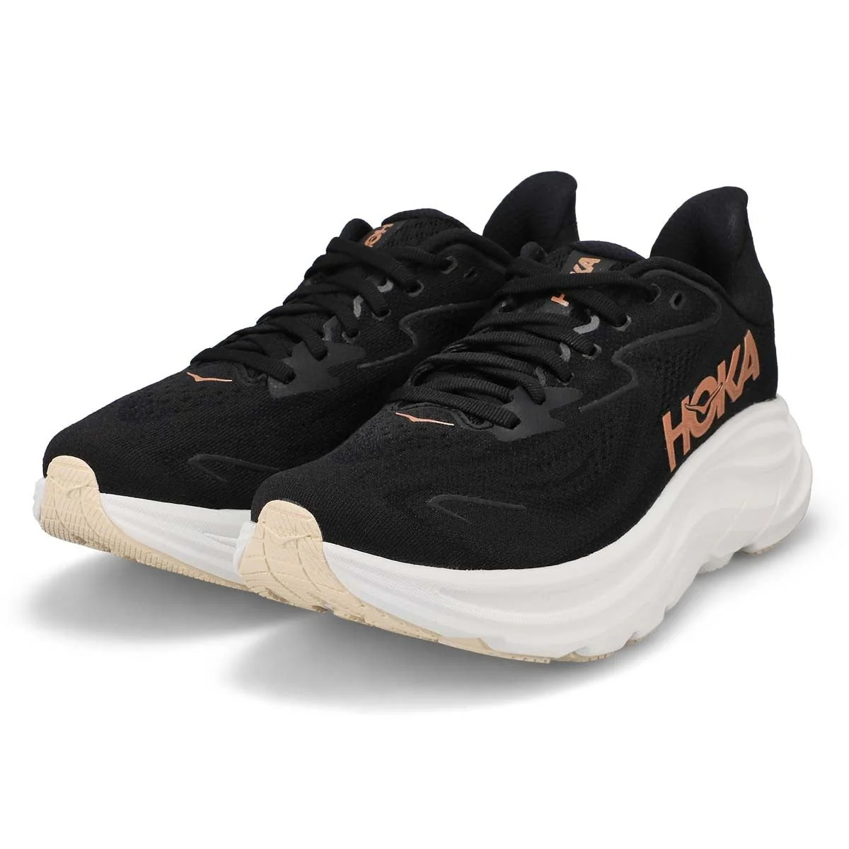 Hoka Women's Clifton 10 – Black / Rose Gold - Image 3