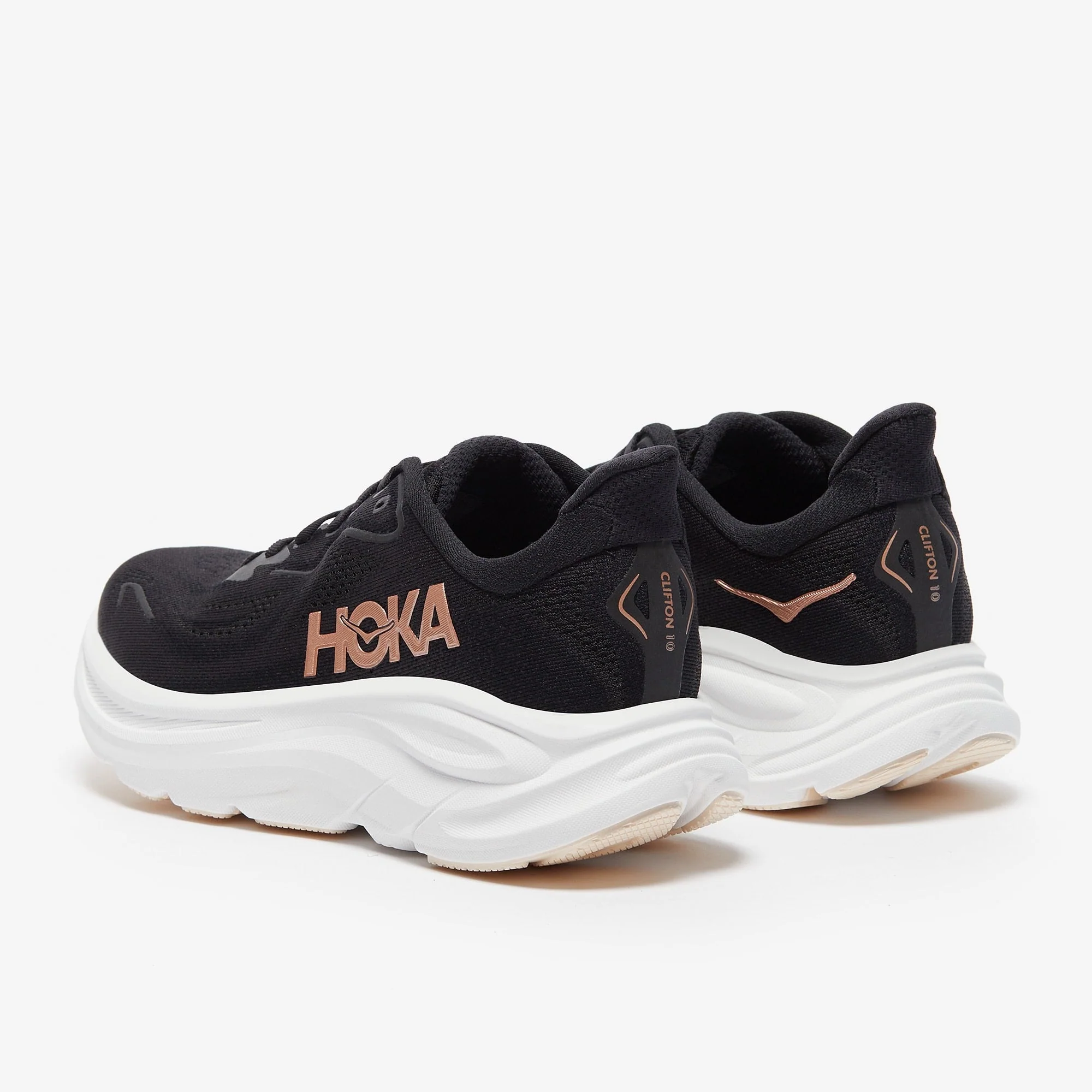 Hoka Women's Clifton 10 – Black / Rose Gold - Image 6