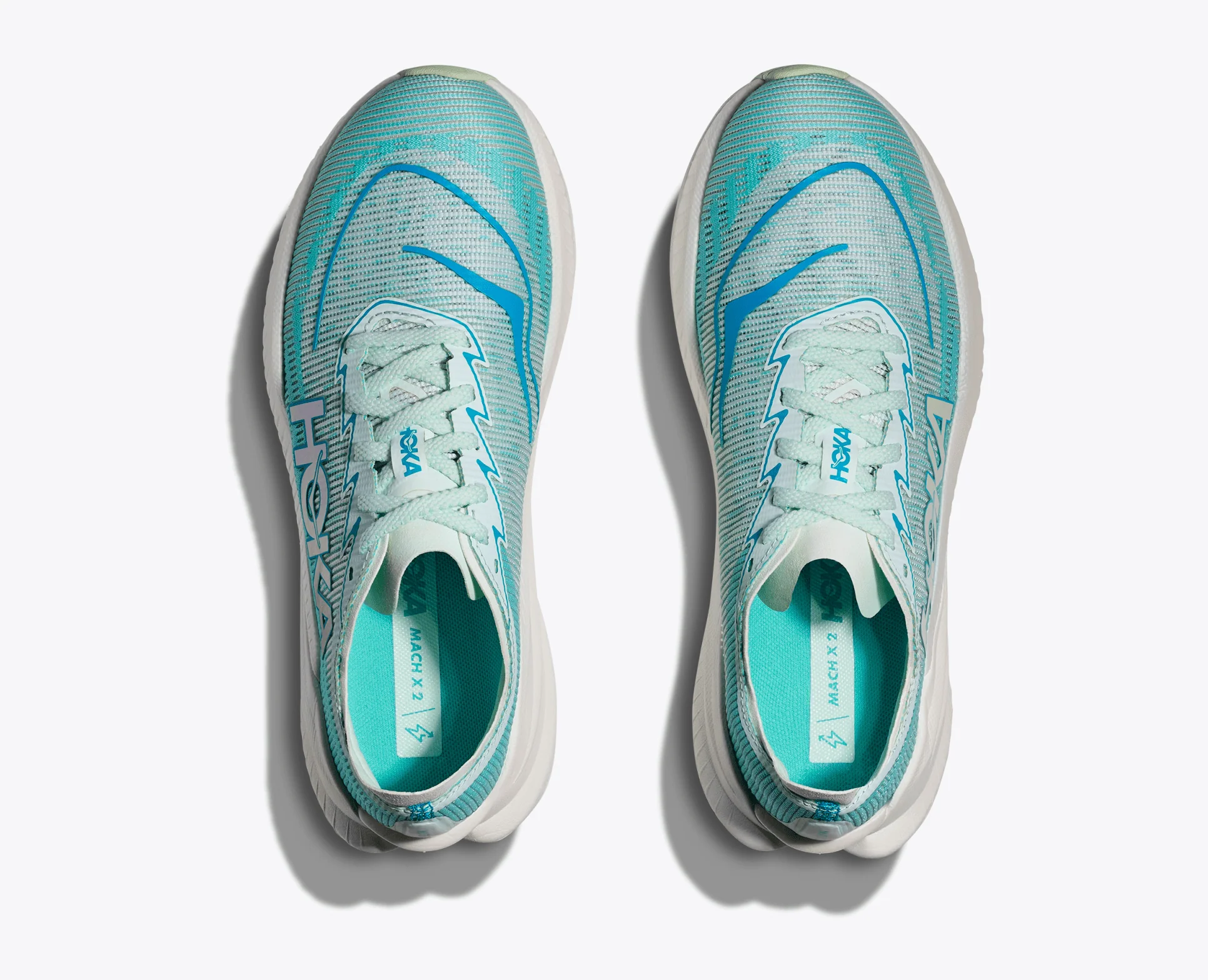 Hoka Women's Mach X 2 – Snow Melt / Blue Spark - Image 8
