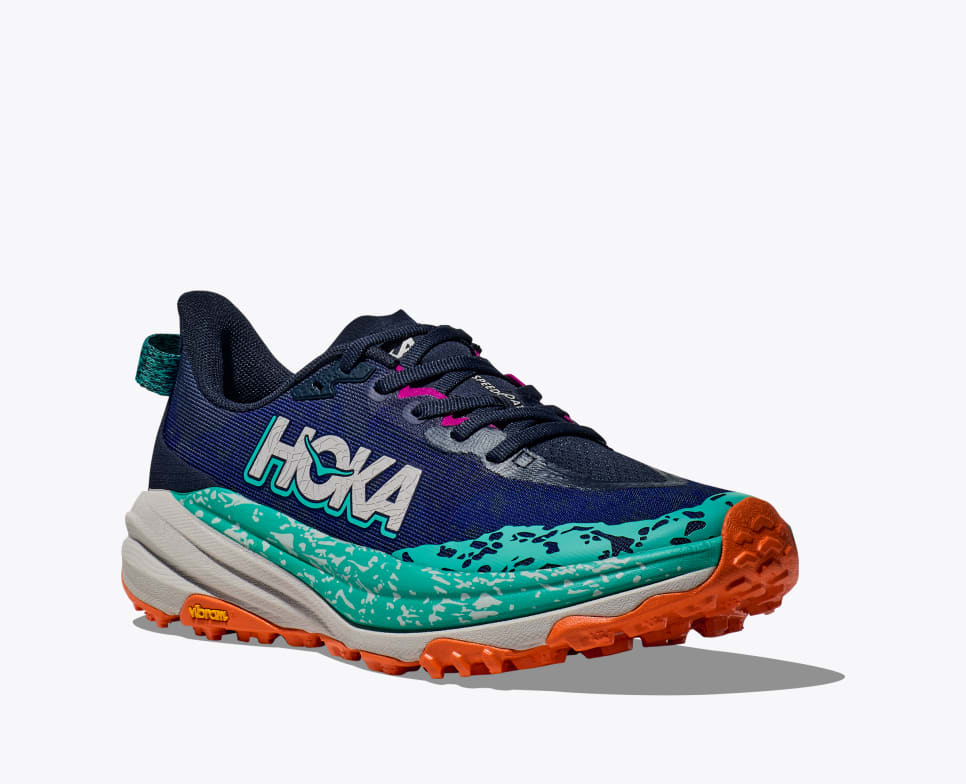 Hoka Women's Speedgoat 6 - Varsity Navy / Meteor - Image 6