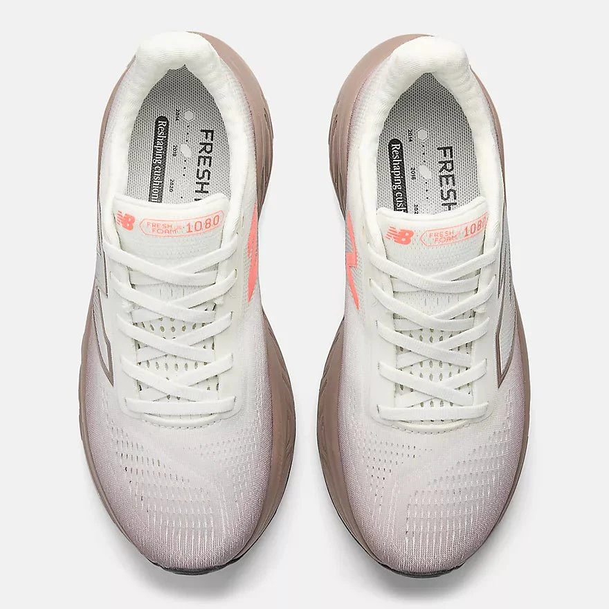New Balance Women's Fresh Foam X 1080 v14 - Earth Shadow with Reflection and Urgent Red - Image 3