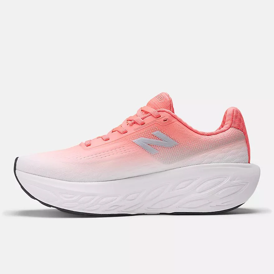 New Balance Women's Fresh Foam X 1080 v14 - Urgent Red with Silver Metallic and Light Silver Metallic - Image 3