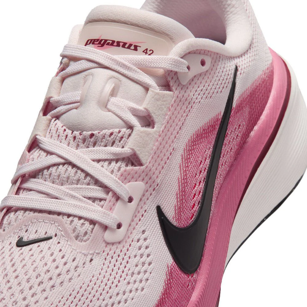Nike Women's Pegasus 42 -  Pearl Pink / Black / Peony / Team Crimson - Image 6