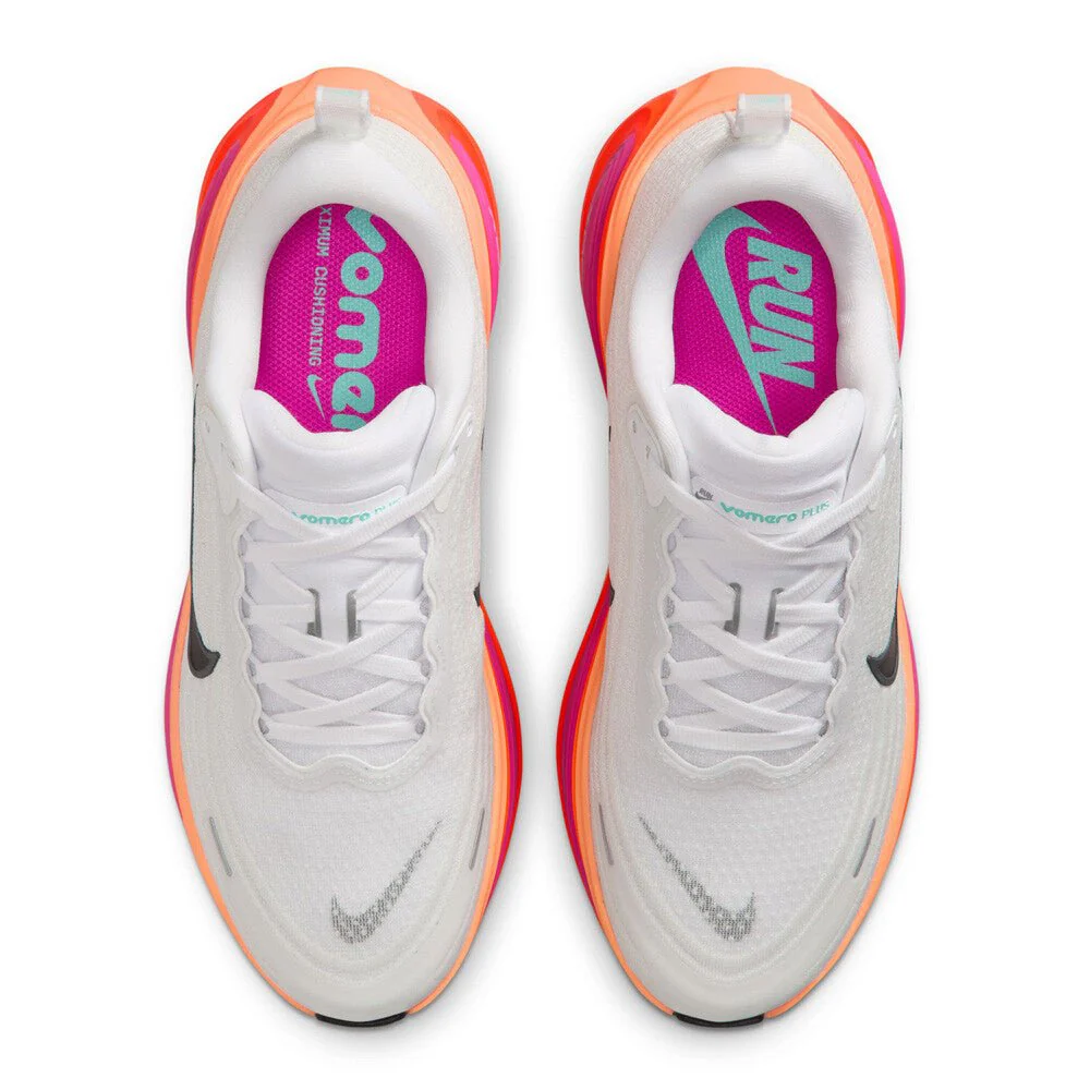Nike Women's Vomero Plus - White / Fire Pink / Hyper Crimson / Black - Image 4