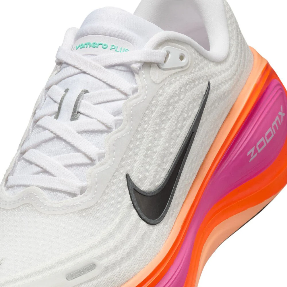 Nike Women's Vomero Plus - White / Fire Pink / Hyper Crimson / Black - Image 6