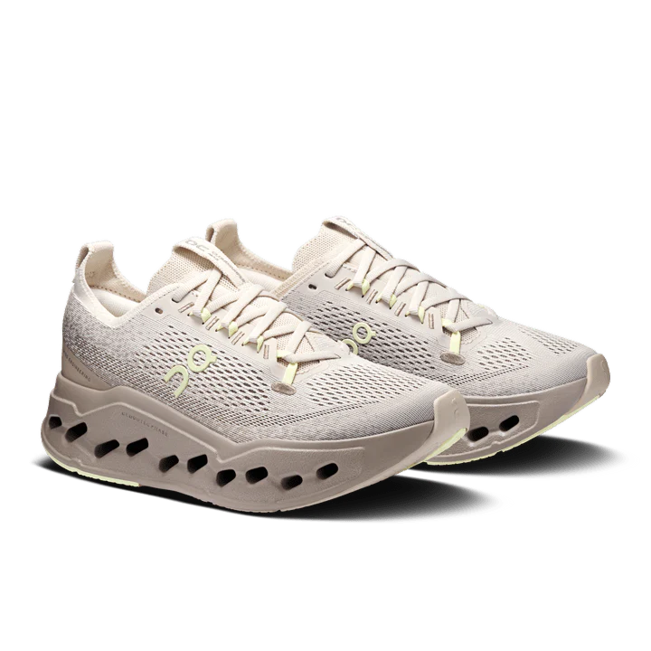 On Women’s Cloudsurfer Max - Pelican / Limelight - Image 3