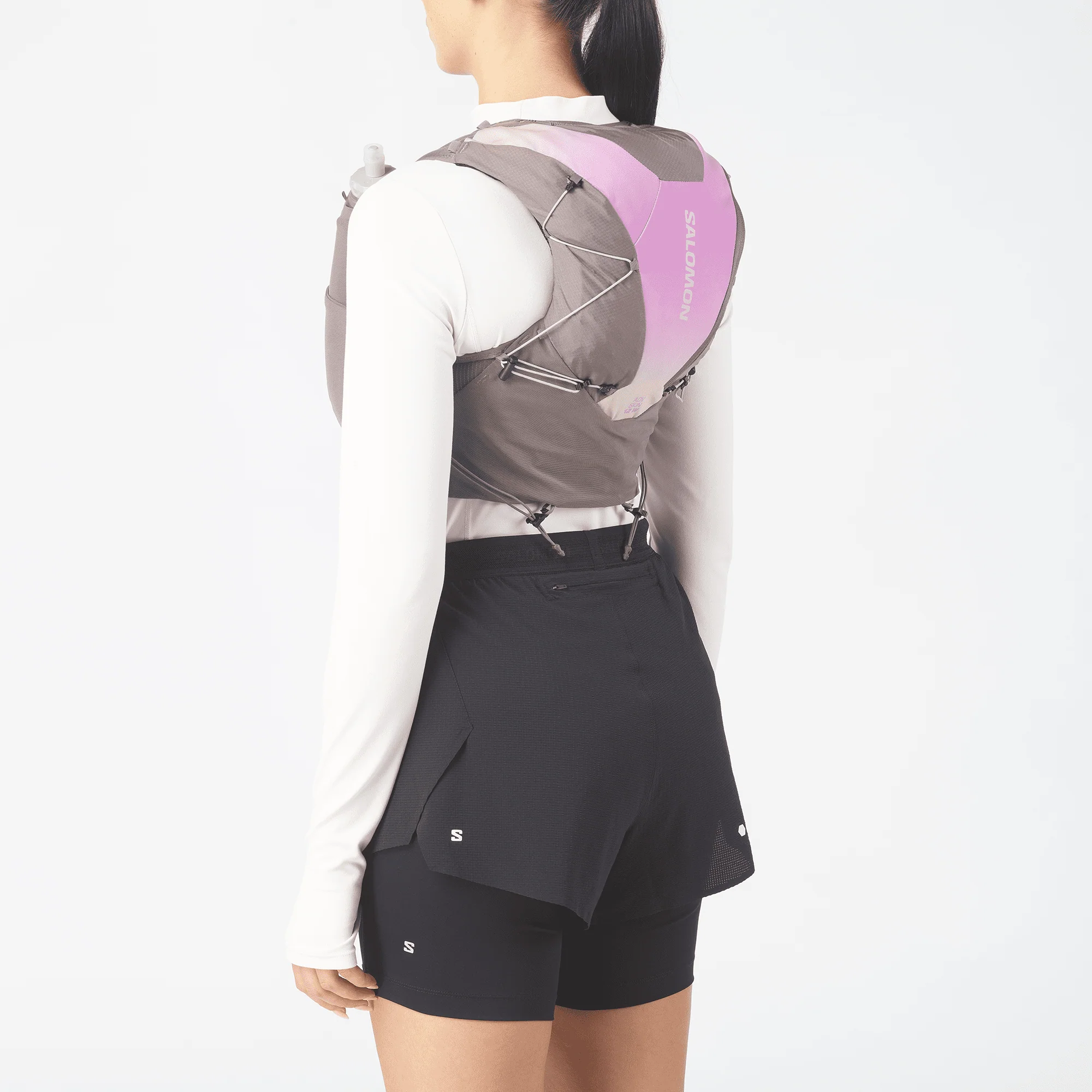 Salomon Advance Skin 12 Women's Running Vest - Iron / Shadow Gray - Image 2