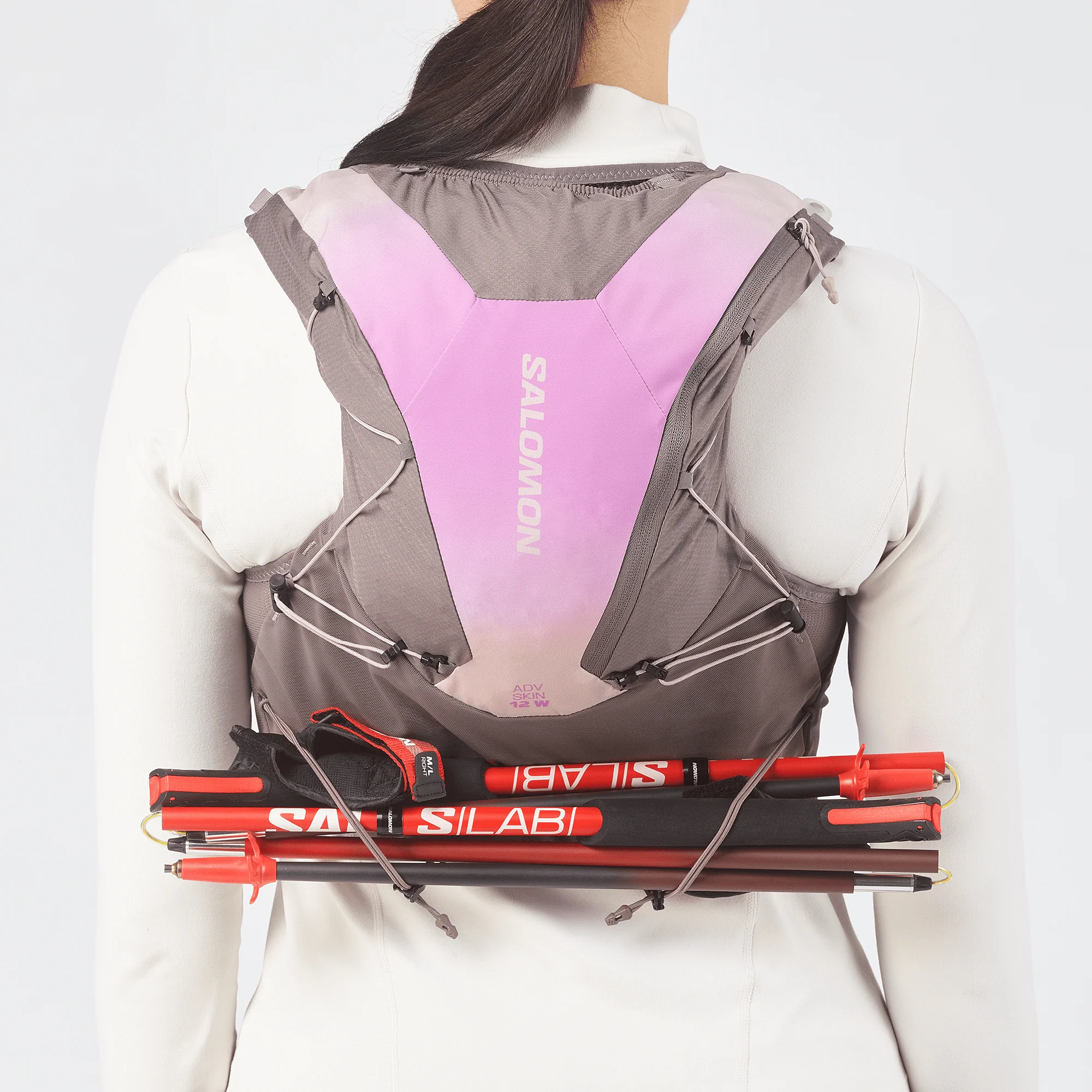 Salomon Advance Skin 12 Women's Running Vest - Iron / Shadow Gray - Image 4