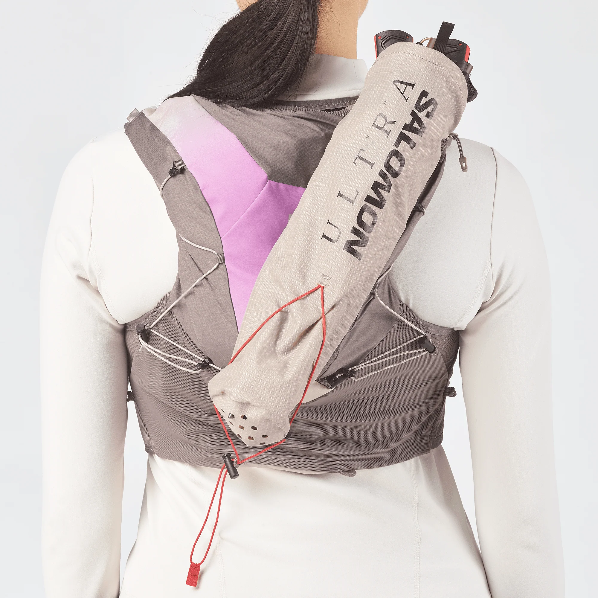 Salomon Advance Skin 12 Women's Running Vest - Iron / Shadow Gray - Image 5