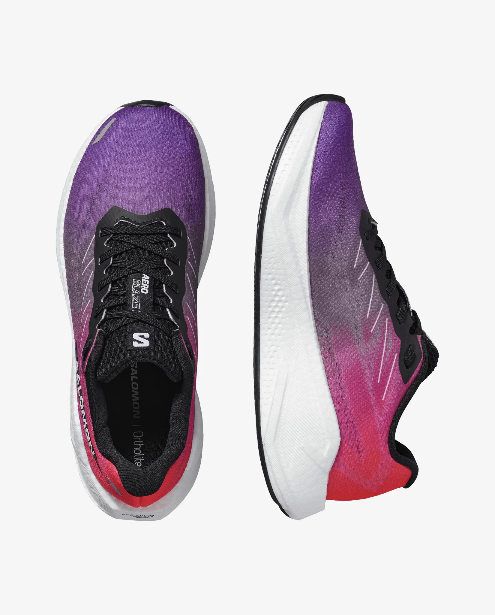 Salomon Women's Aero Blaze 3 | Neon Flame / Liberty / White - Image 2