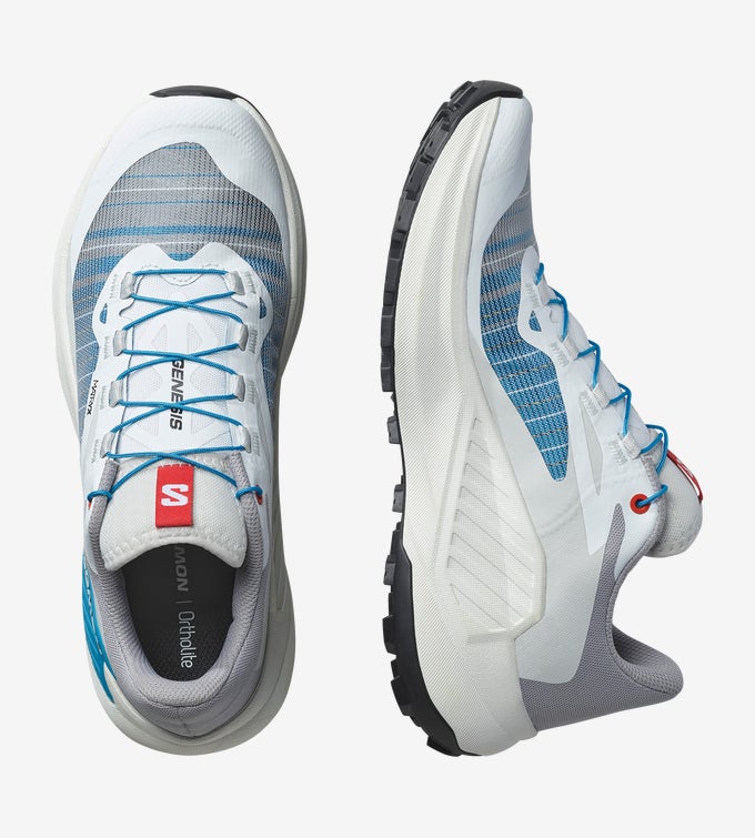 Salomon Women's Genesis - White / Lunar Rock / Transcend Blue - Image 4