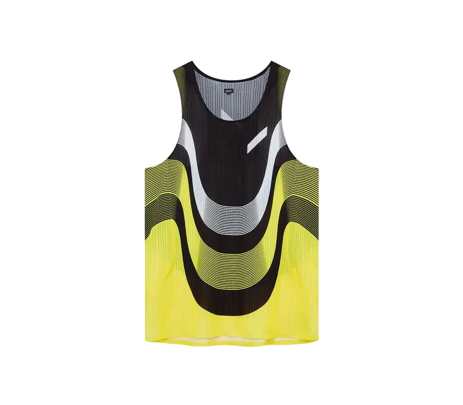 Soar Men's Race Vest - Yellow Black Stripe