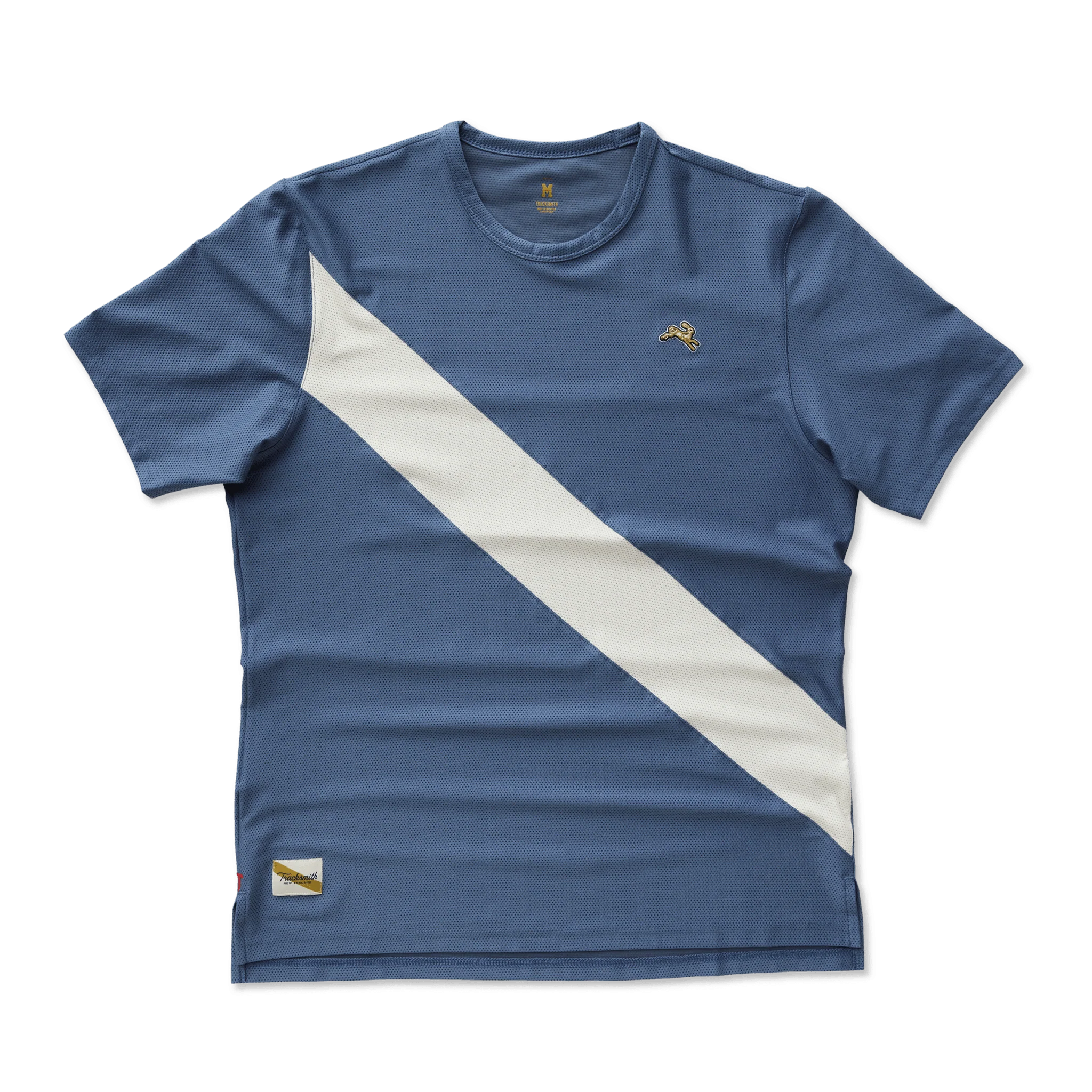 Tracksmith Men’s Van Cortlandt Tee - Bering Sea / Ivory
