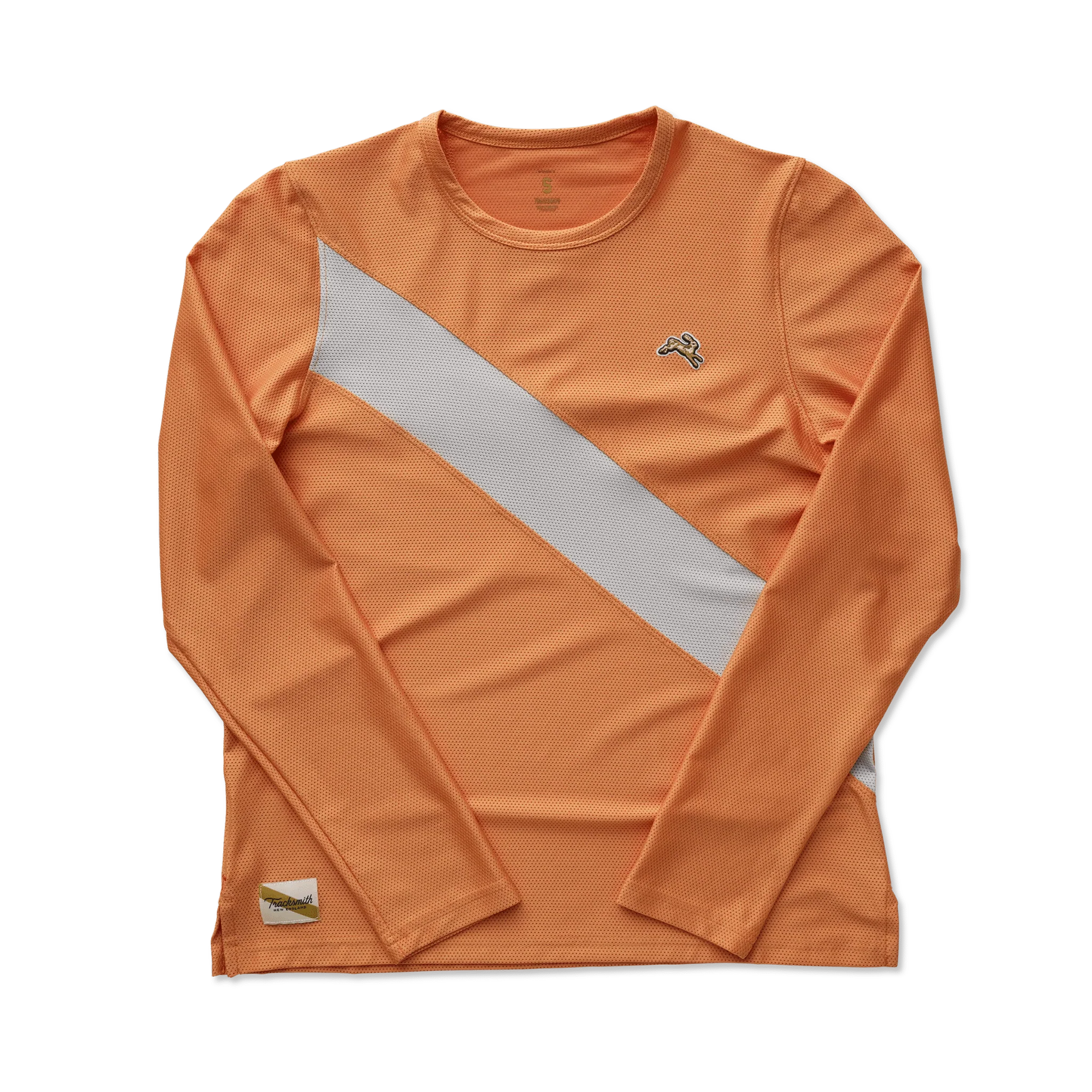 Tracksmith Women's Van Cortlandt Long Sleeve Tee - Coral Gold / High Rise