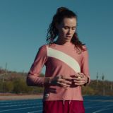 Tracksmith Women's Van Cortlandt Long Sleeve Tee - Dusty Rose / Ivory - Image 4